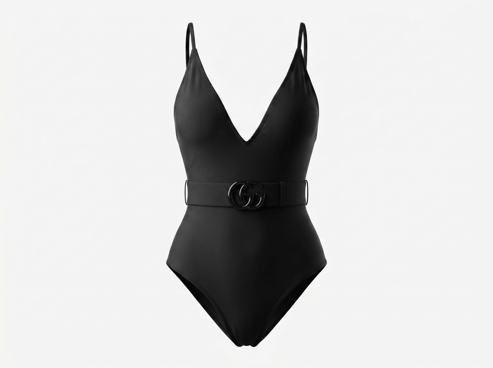 Gucci GG Belted One-Piece Swimsuit – Black 🖤🌊 - MASTERPIECE