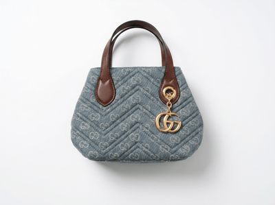 Gucci GG Denim Matelassé Mini Tote Bag 💙✨ - MASTERPIECE