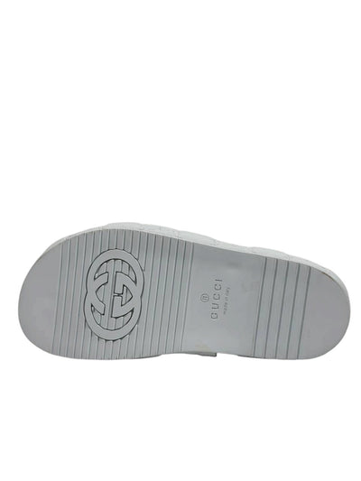 GUCCI GG Embossed Slide Sandals – White Edition 🤍✨ - MASTERPIECE