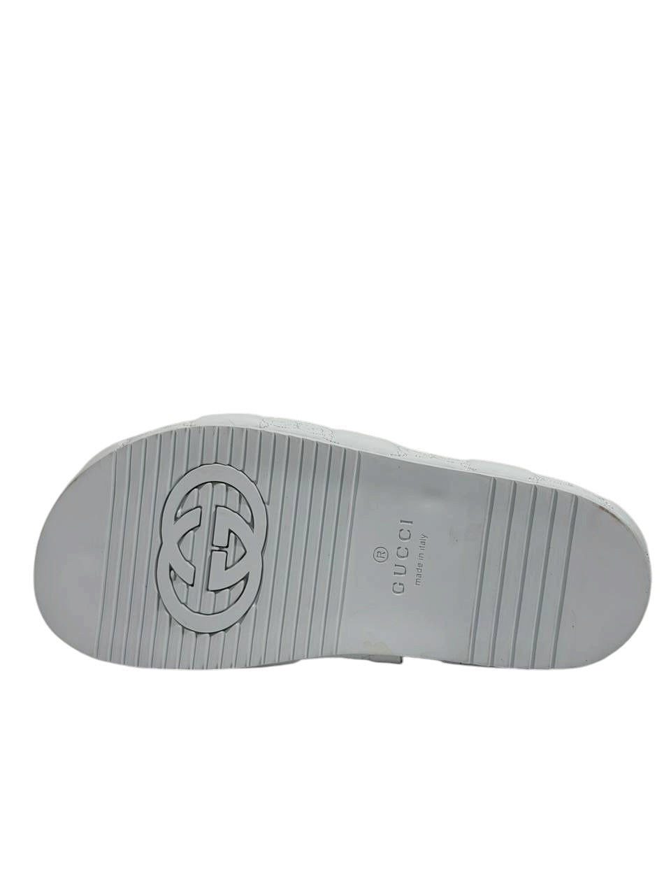 GUCCI GG Embossed Slide Sandals – White Edition 🤍✨ - MASTERPIECE