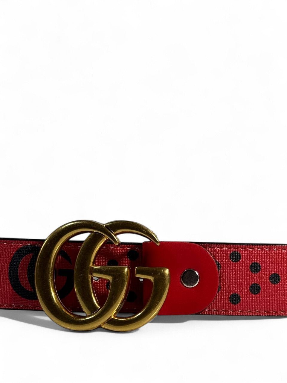 Gucci GG Logo Belt — Red - MASTERPIECE