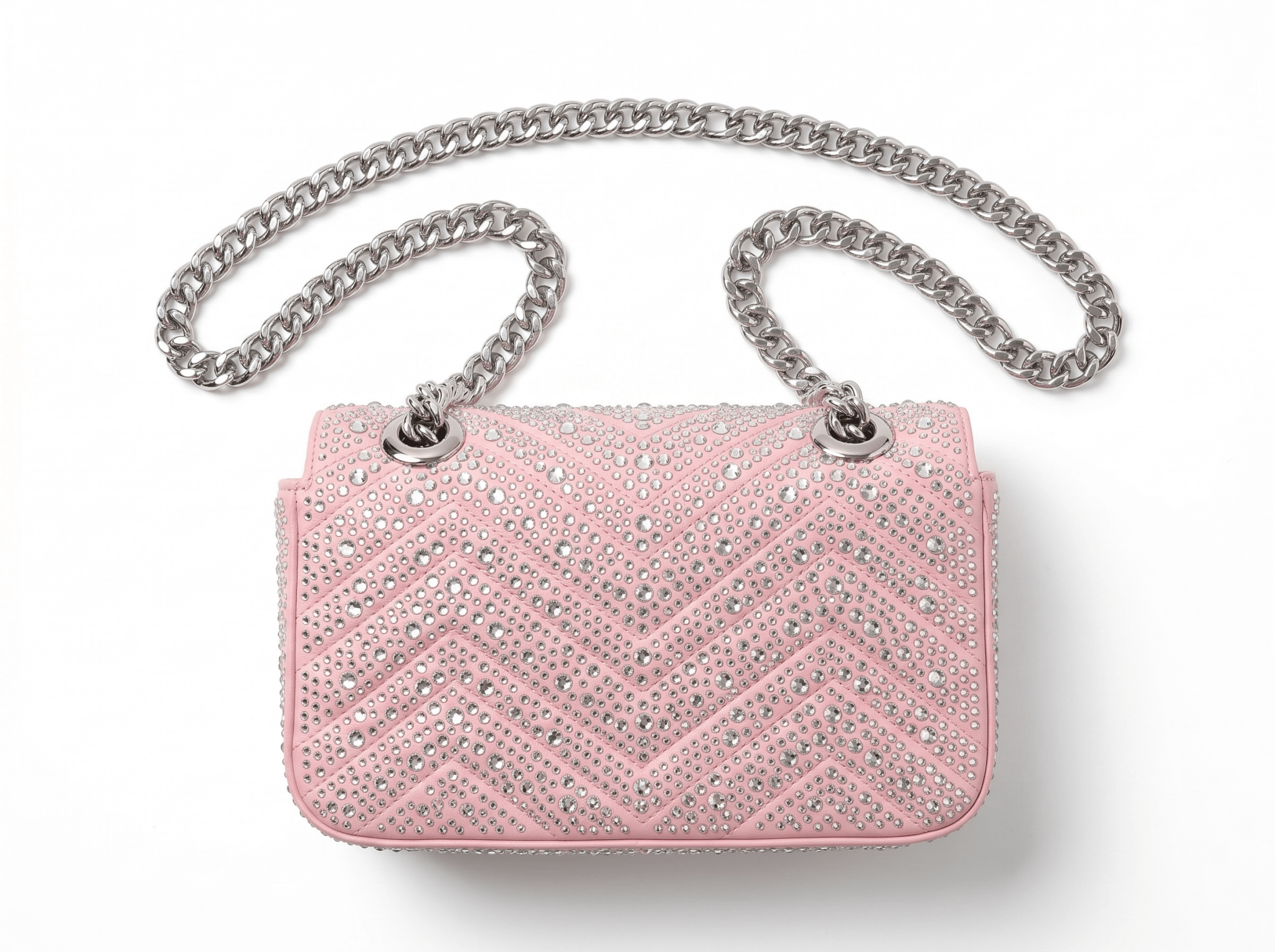 ✨ Gucci GG Marmont Crystal Shoulder Bag – Blush Pink Glam Edition ✨ - MASTERPIECE