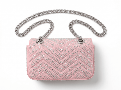 ✨ Gucci GG Marmont Crystal Shoulder Bag – Blush Pink Glam Edition ✨ - MASTERPIECE