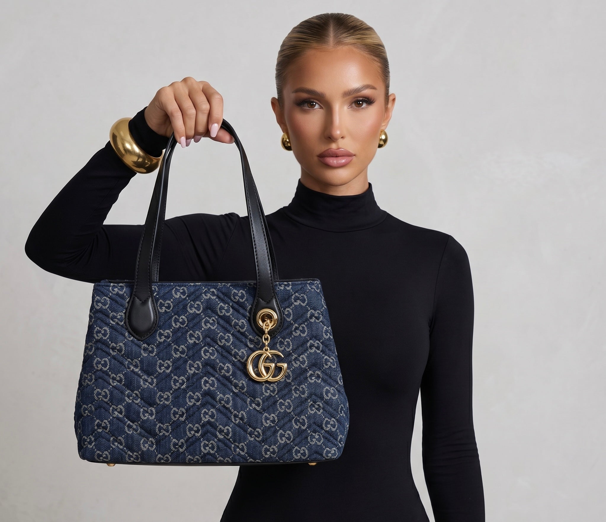 Gucci GG Marmont Denim Tote Bag 💙✨ - MASTERPIECE