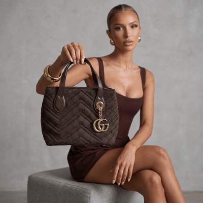 Gucci GG Matelassé Mini Tote Bag – Chocolate Brown 🤎✨ - MASTERPIECE