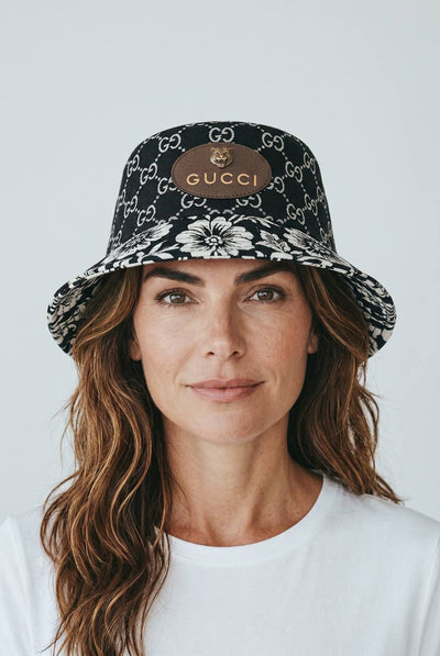 Gucci GG Monogram Bucket Hat – Black Pattern Luxury Icon 🖤✨ - MASTERPIECE