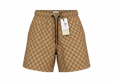 Gucci GG Monogram Swim Shorts 🟤 | Beige Classic Luxury Summer Fit - MASTERPIECE