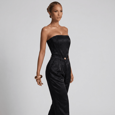 Gucci GG Monogram Wide-Leg Trousers – Black 🖤✨ - MASTERPIECE