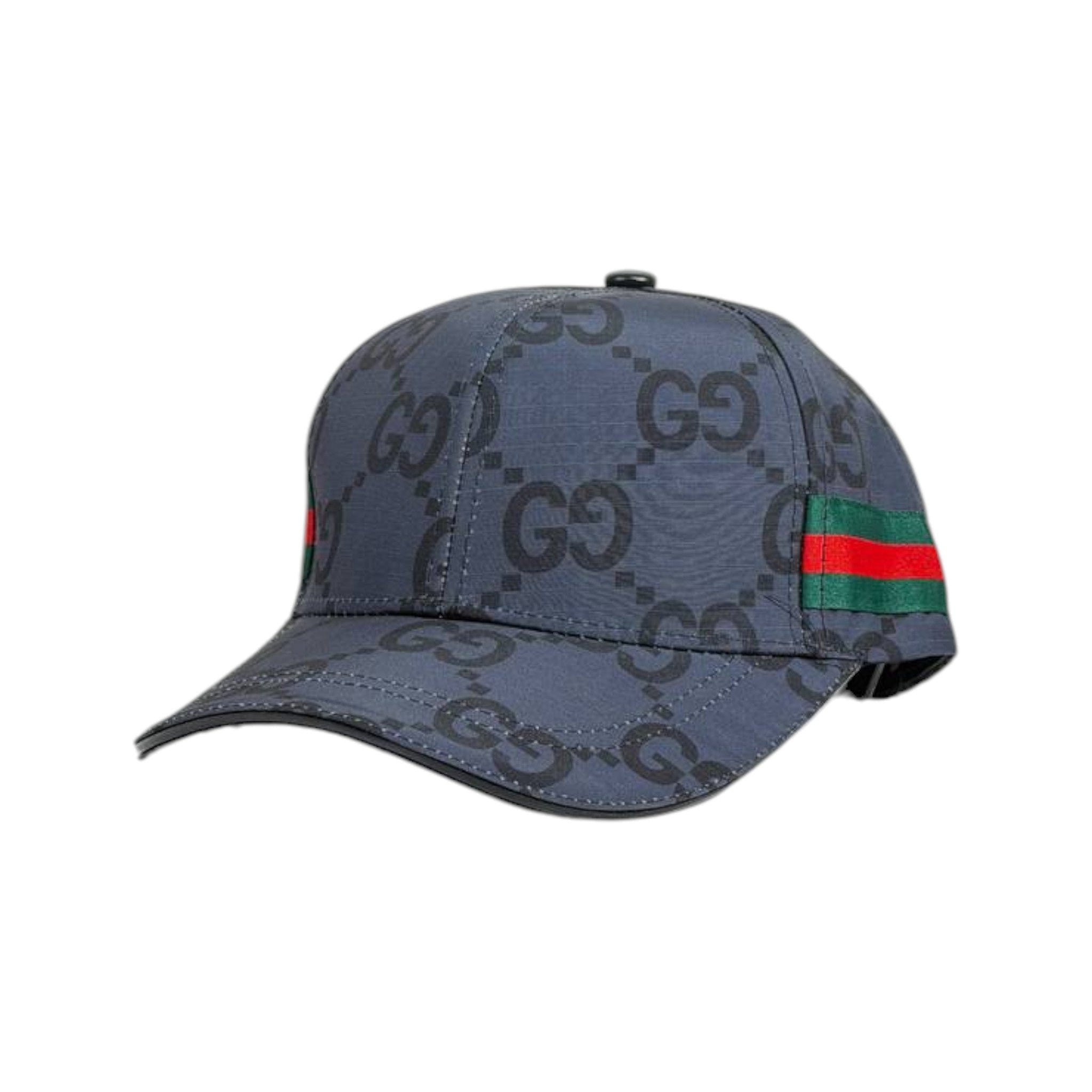 Gucci GG Supreme Cap – Grey Monogram with Web Stripe 🧢🖤 - MASTERPIECE
