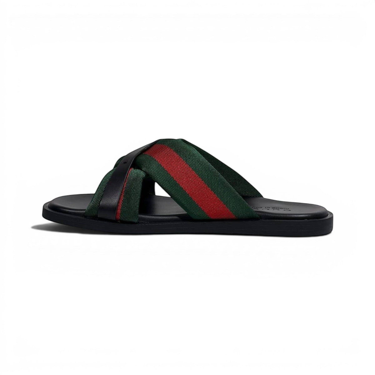 Gucci Green & Red Cross Strap SLIDE– Luxury Designer Summer Slides 💚❤️✨ - MASTERPIECE