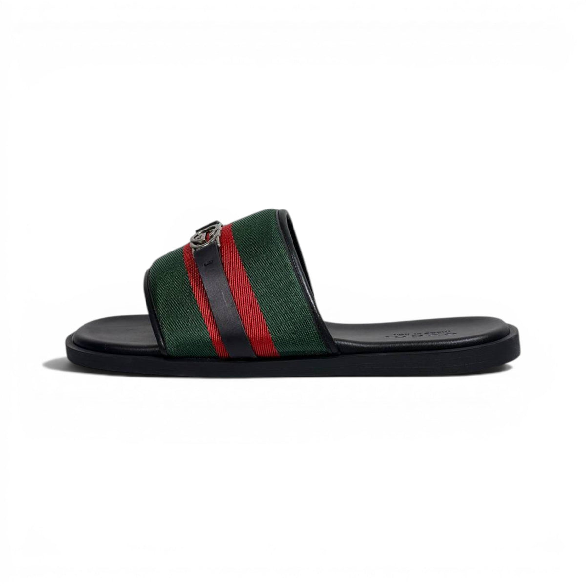Gucci Green Web Slide Sandals – Luxury Designer Summer Slippers 💚❤️✨ - MASTERPIECE