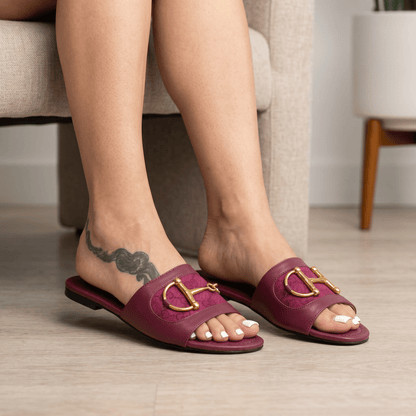 Gucci Horsebit burgundy Slides 💗✨ - MASTERPIECE