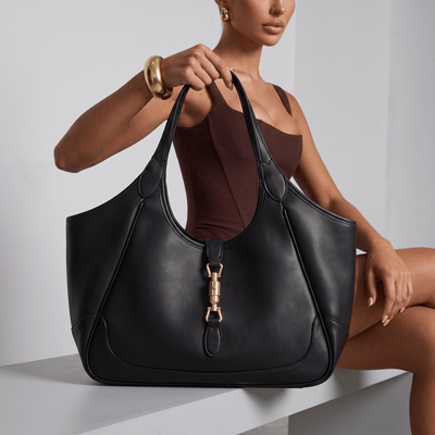 Gucci Jackie Soft Leather Shoulder Tote Bag – Black - MASTERPIECE