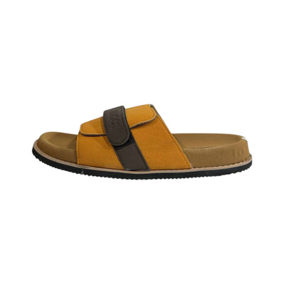 Gucci Mustard Comfort Slides – Premium Adjustable Luxury Sandals 💛👡 - MASTERPIECE