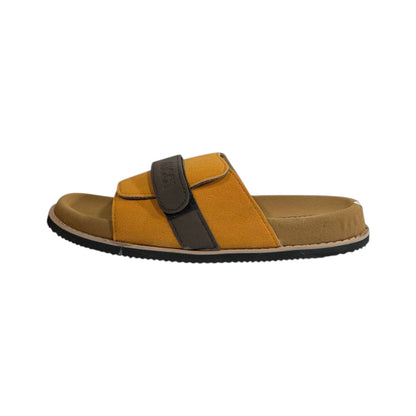 Gucci Mustard Comfort Slides – Premium Adjustable Luxury Sandals 💛👡 - MASTERPIECE