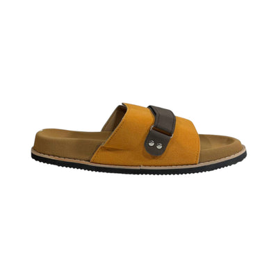 Gucci Mustard Comfort Slides – Premium Adjustable Luxury Sandals 💛👡 - MASTERPIECE