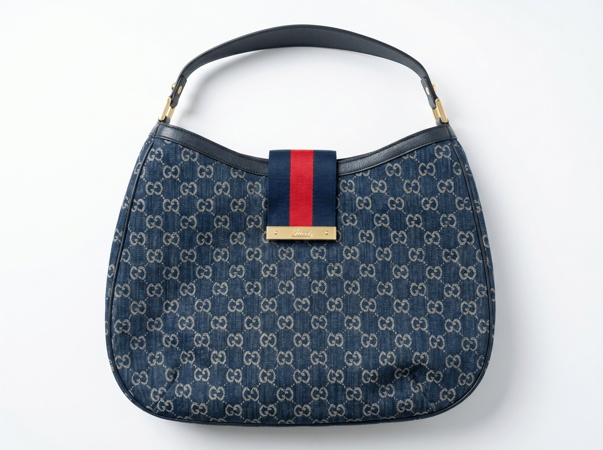 👜 Gucci Ophidia GG Denim Hobo Bag – Blue Monogram Edition 👜 - MASTERPIECE