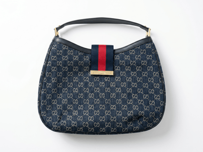 👜 Gucci Ophidia GG Denim Hobo Bag – Blue Monogram Edition 👜 - MASTERPIECE