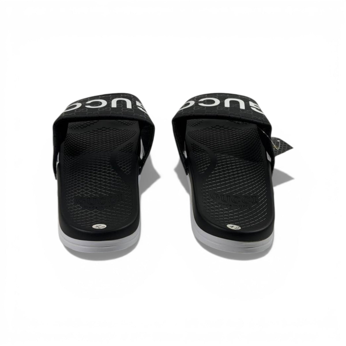 🖤 GUCCI Signature Slides – Black Logo Edition ✨ - MASTERPIECE