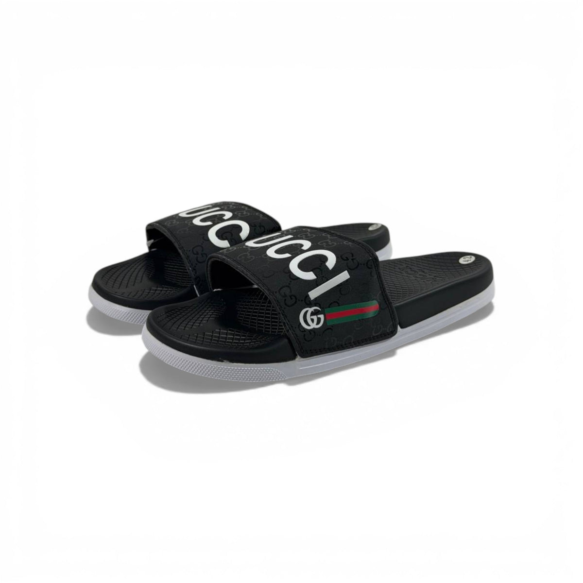 🖤 GUCCI Signature Slides – Black Logo Edition ✨ - MASTERPIECE