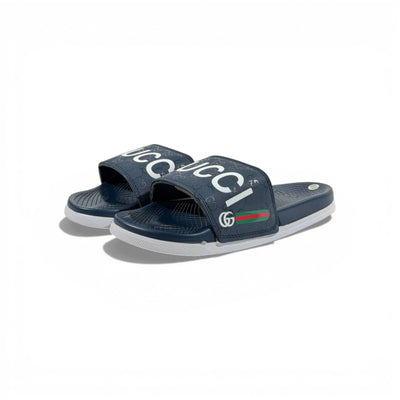 🔵 Gucci Slides – Navy Signature Edition 👑✨ - MASTERPIECE