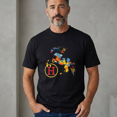 Hermès Artistic Horse Embroidered T-Shirt – Black Luxury Edition 🐎🖤 - MASTERPIECE