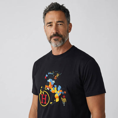 Hermès Artistic Horse Embroidered T-Shirt – Black Luxury Edition 🐎🖤 - MASTERPIECE