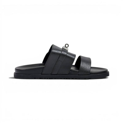 Hermès Black Luxury Slide Sandals – Premium Designer Summer Slippers 🖤✨ - MASTERPIECE
