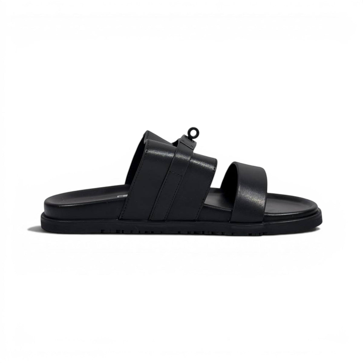 Hermès Black Luxury Slide Sandals – Premium Designer Summer Slippers 🖤✨ - MASTERPIECE