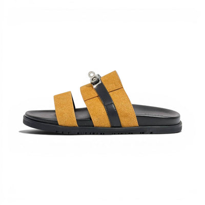 Hermès Brown Luxury Slide Sandals – Premium Designer Summer Slippers 🤎✨ - MASTERPIECE