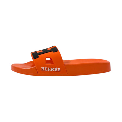 🧡 Hermes Chypre Orange H Slides – Iconic Luxury Summer Essential ✨ - MASTERPIECE