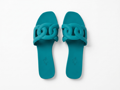 Hermès Chypre Rubber Sandals – Emerald Green 💚 - MASTERPIECE