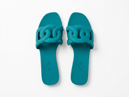 Hermès Chypre Rubber Sandals – Emerald Green 💚 - MASTERPIECE