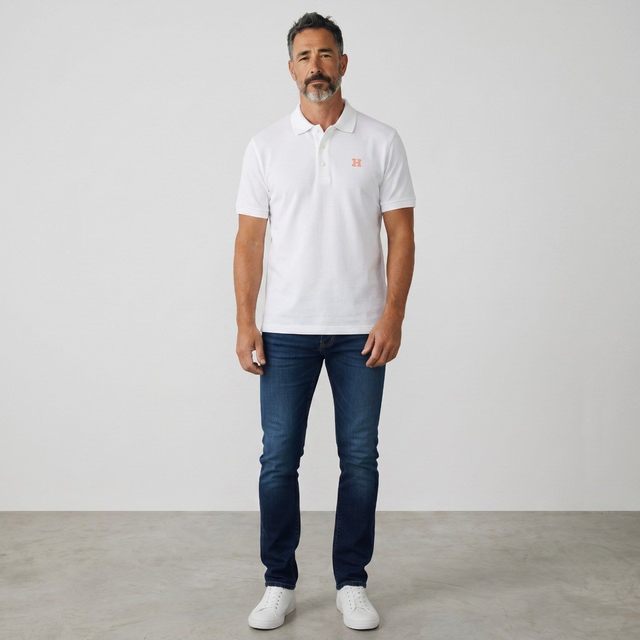 🧡 Hermès Essential Luxury White Polo – Refined Elegance Collection - MASTERPIECE