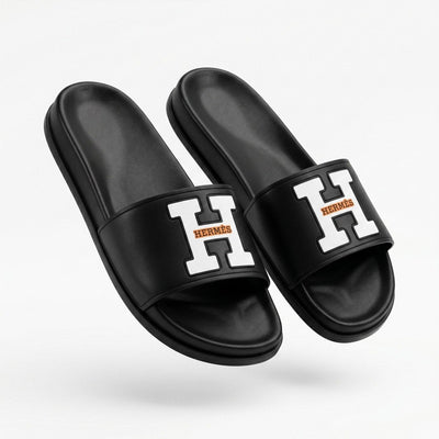 🖤✨ Hermès H Logo Slide Sandals – Luxury Men's Comfort Slides - MASTERPIECE