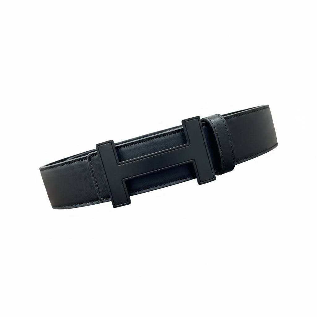 Hermès Inspired Black H Buckle Belt 110CM 🖤✨ Matte Black Luxury Designer Style Belt - MASTERPIECE