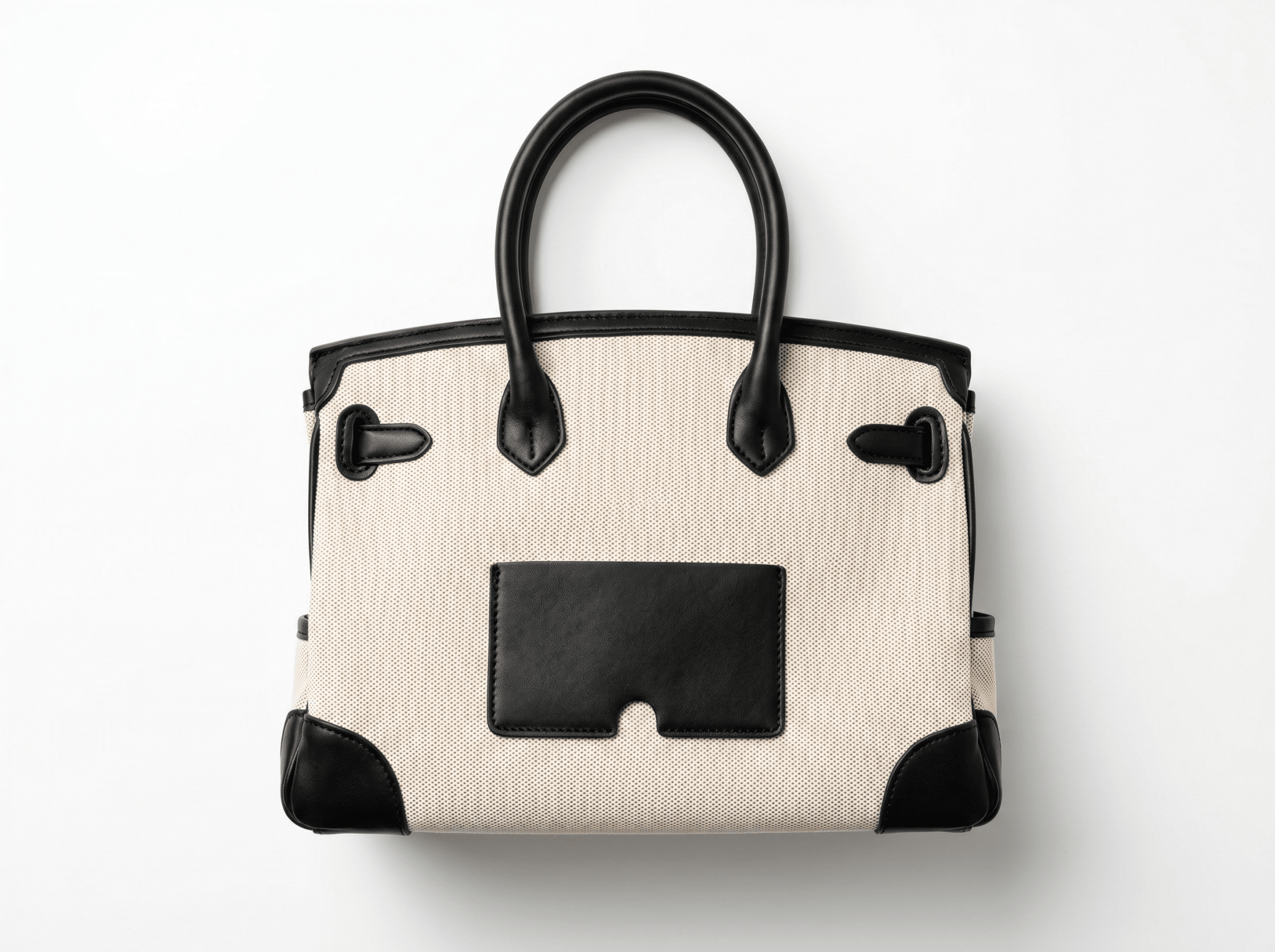 👜 Hermès-Inspired Canvas & Leather Structured Tote - MASTERPIECE