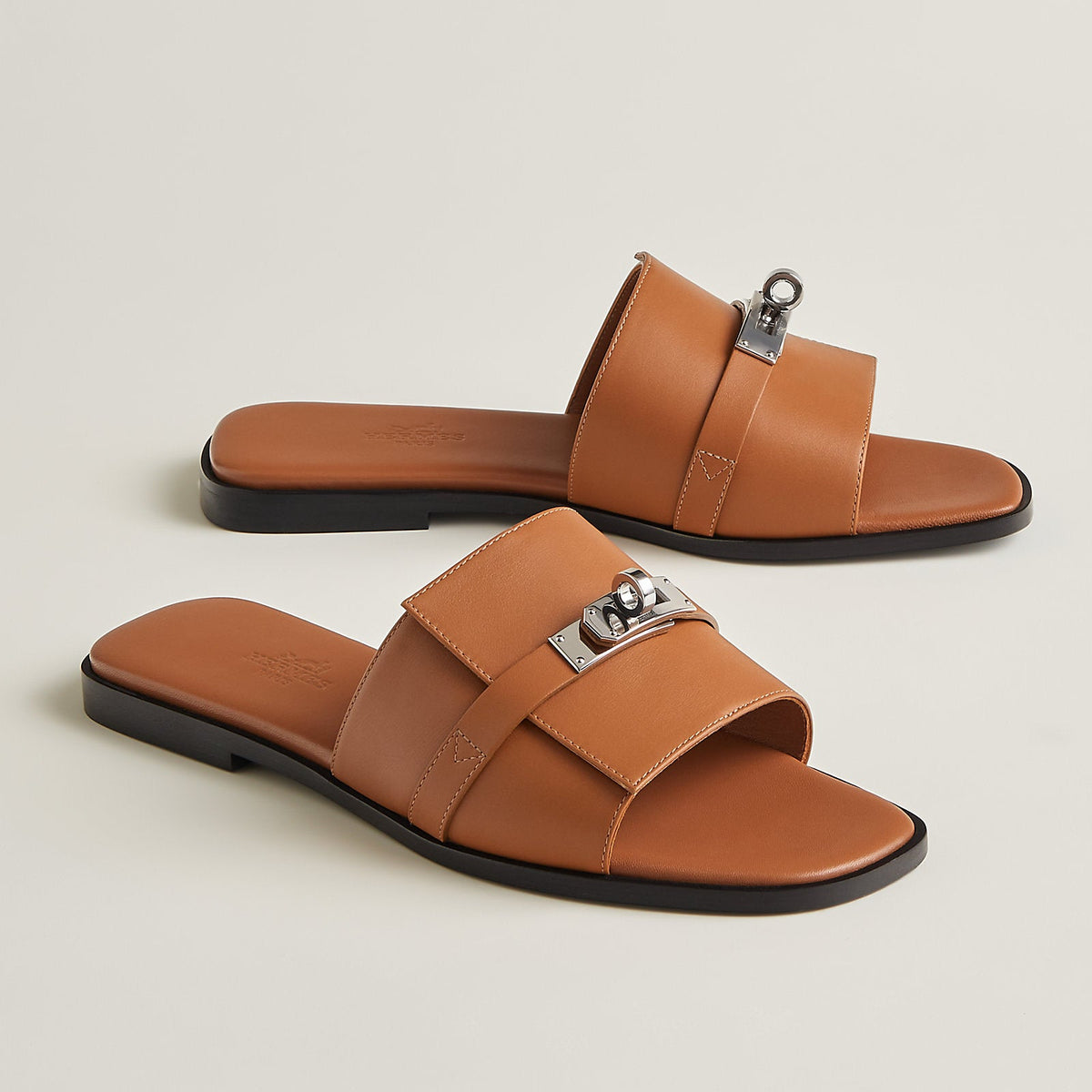 HERMÈS Inspired Oran Lock Sandals 🤎🔐 | Luxe Minimal Edition - MASTERPIECE