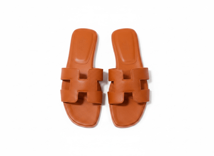 Hermès-Inspired Orange Summer Slides 🧡☀️ - MASTERPIECE
