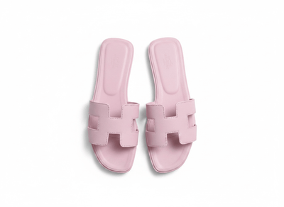 Hermès-Inspired Pink Flat Slides 💗✨ - MASTERPIECE