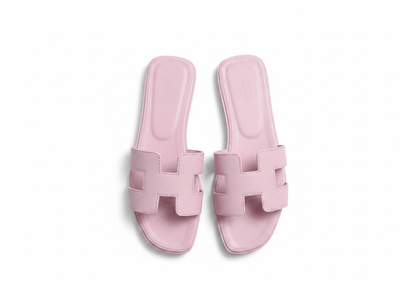Hermès-Inspired Pink Flat Slides 💗✨ - MASTERPIECE