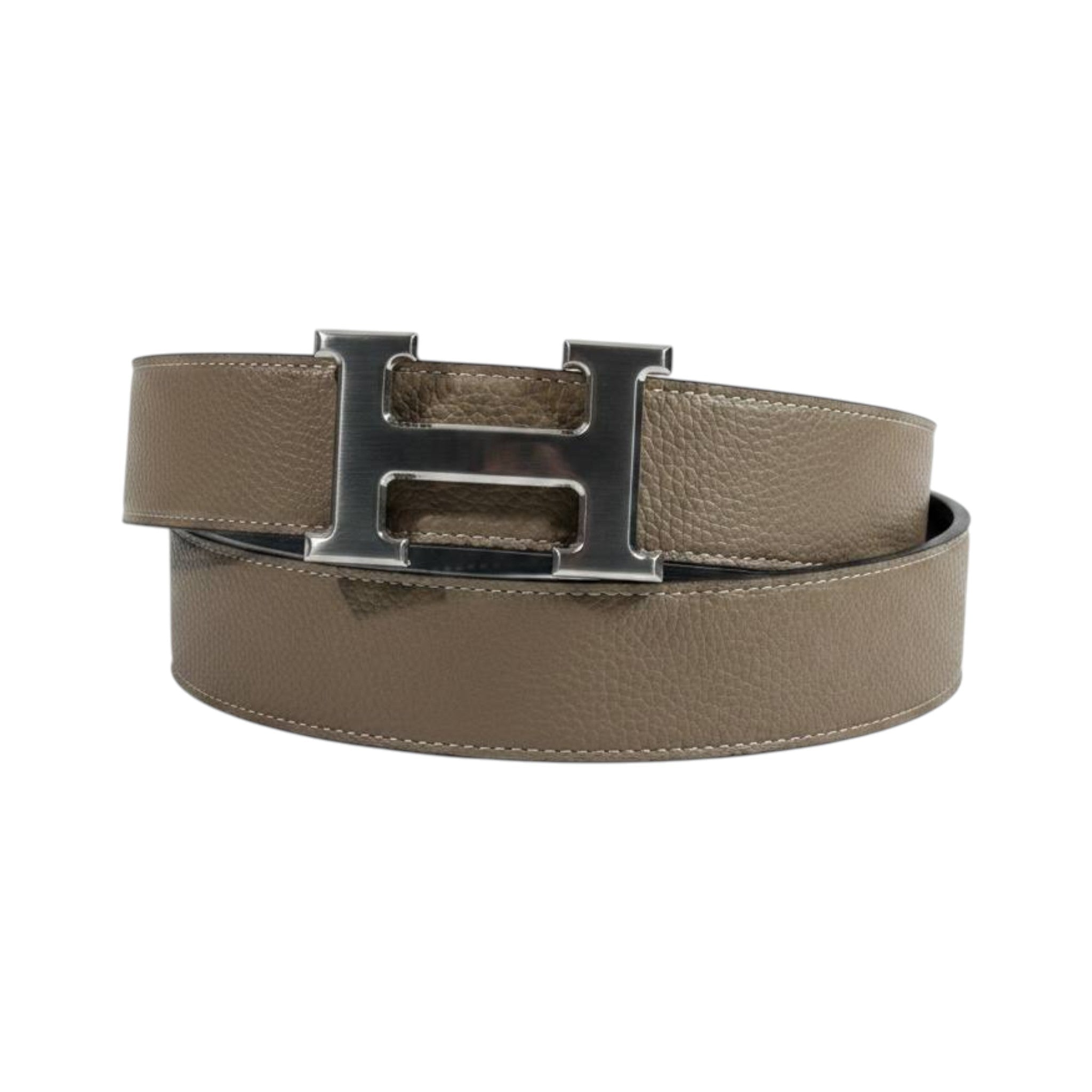 Hermès Inspired Taupe H Buckle Belt 110CM 🤎✨ Premium Double Face Luxury Belt - MASTERPIECE