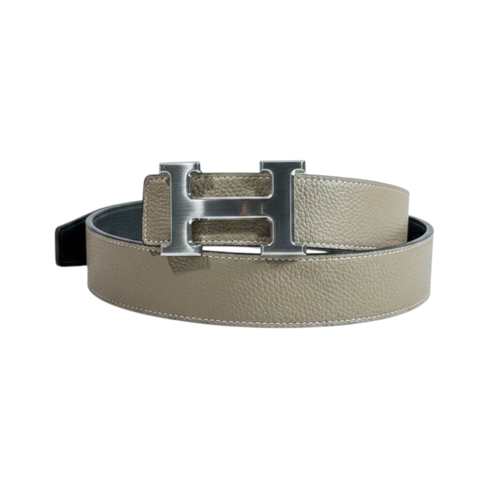 Hermès Inspired Taupe H Buckle Belt 110CM 🤎✨ Premium Double Face Luxury Belt - MASTERPIECE