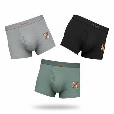 Hermès Luxury Boxer Briefs 3 - Pack – Premium Comfort Collection 🩲✨ - MASTERPIECE