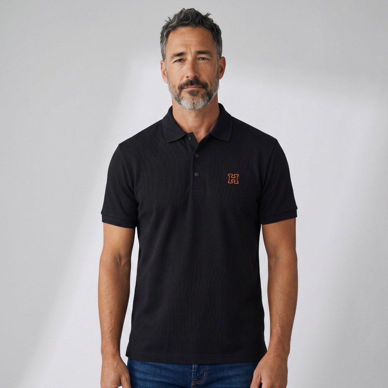 🖤 Hermès Noir Signature Polo – Luxury Essentials Collection - MASTERPIECE