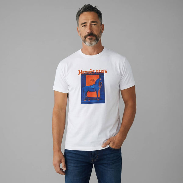 Hermès Paris Equestrian Graphic T-Shirt 🐎🧡