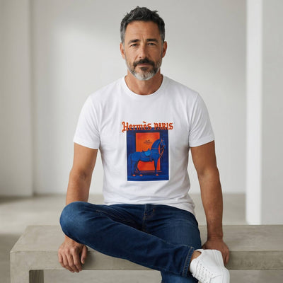 Hermès Paris Equestrian Graphic T-Shirt 🐎🧡 - MASTERPIECE