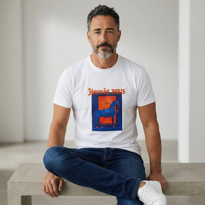 Hermès Paris Equestrian Graphic T-Shirt 🐎🧡 - MASTERPIECE