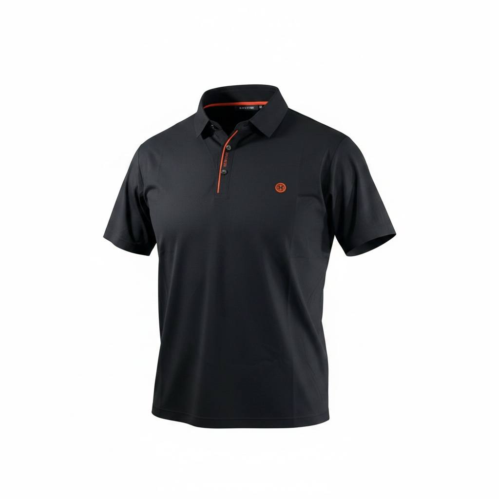 Hermès Premium Black Polo Shirt – Modern Luxury Slim Fit Polo 👕🖤 - MASTERPIECE