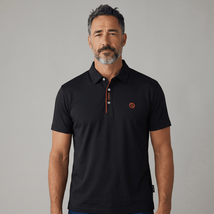 Hermès Premium Black Polo Shirt – Modern Luxury Slim Fit Polo 👕🖤 - MASTERPIECE